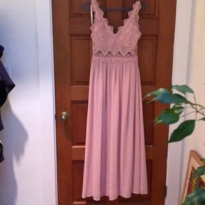 Blush bridesmaid dress